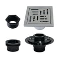 thumbnail image 5 of Kingston BSFK4410SS Watercourse 4-Inch Stainless Steel Square Grid Shower Drain with Flange in Brushed Stainless Steel, 5 of 5