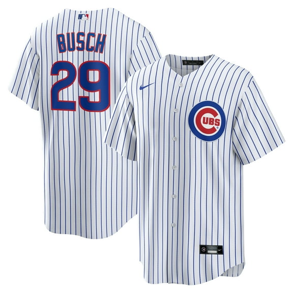 Men's Nike Michael Busch White Chicago Cubs Home Replica Jersey