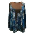 thumbnail image 3 of Pntutb Womens O-Neck Print Loose Casual Fashion Long Sleeve T-Shirt Blouse Tops, 3 of 6