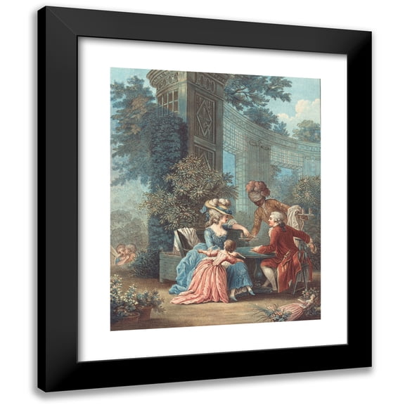 Louis-Marin Bonnet 12x14 Black Modern Framed Museum Art Print Titled - Afternoon Tea