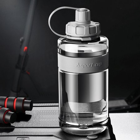 

1pc Large Capacity Double Drinking Portable Plastic Water Cup Sports Hand-held Cup Fitness Sports Water Bottle For Men And Women