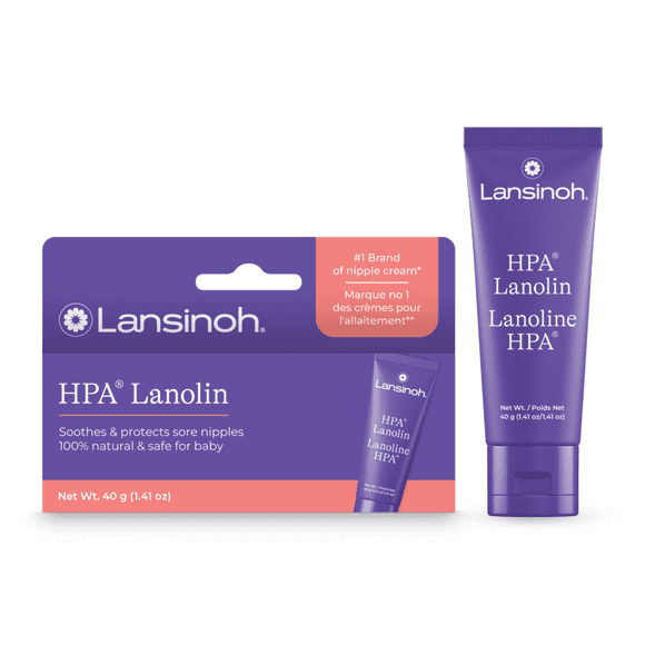 Lansinoh HPA Lanolin Nipple Cream, Soothes and Protects Sore, Dry Nipples, Breastfeeding Essentials, 40 Grams, Safe for Baby and Mom