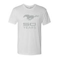 thumbnail image 2 of Wild Bobby, Ford Mustang Logo 50 Years Vintage Emblem, Cars and Trucks, Men Premium Tri Blend Tee, Heather White, Medium, 2 of 4