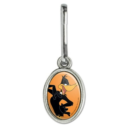 Looney Tunes Daffy Duck Antiqued Oval Charm Clothes Purse Suitcase Backpack Zipper Pull Aid