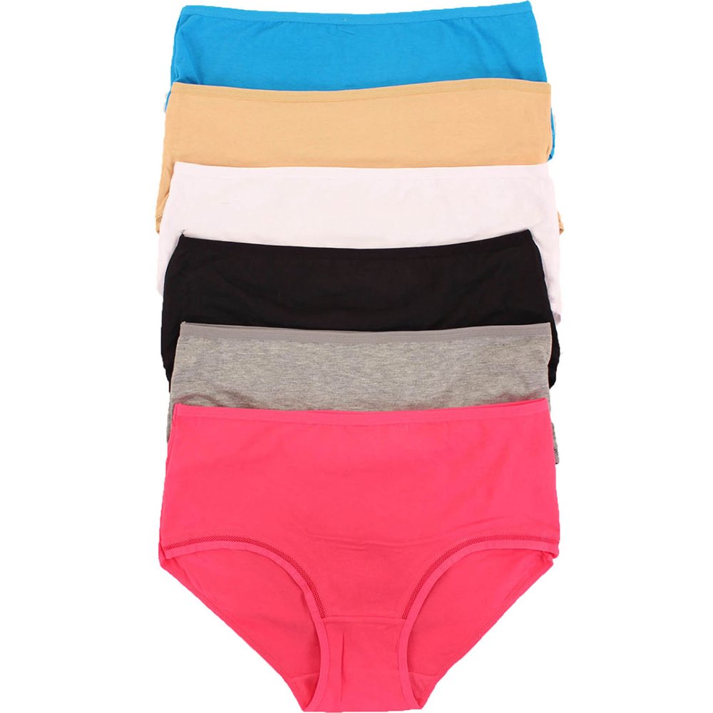 Panmanni Panmanni 6 Pack of Women's Full Coverage High Waist Cotton
