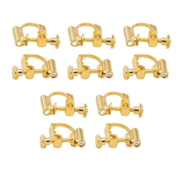 Minnieouse 10 Uds. Convertidores de Clip para oreja, accesorios para pendientes, componentes de joyería hechos a mano con almohadillas de Ropa, zapatos y accesorios Miscelánea Tipo5