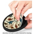 thumbnail image 3 of Silicone Non-Slip Drink Coasters with Removable Printed Absorbent Felt Pad - Set of 4 - Dinosaur Toss - Image by Dan Morris, 3 of 3