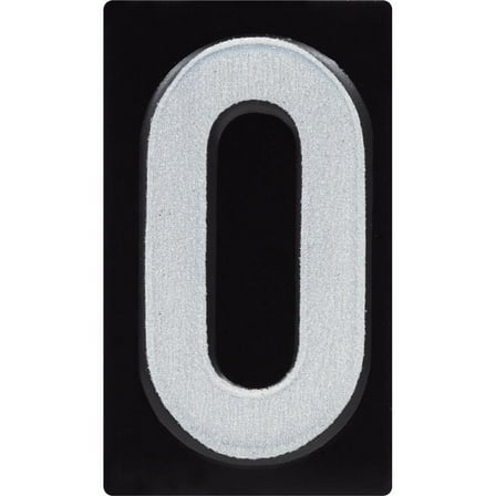Hillman Group 840856 1.5 in. Reflective Black Aluminum Mailbox Number 0, 3 Piece - 10 per Pack