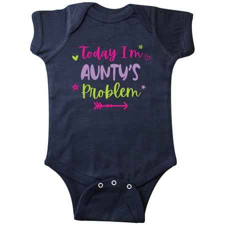 

Inktastic Child Funny Today Im Auntys Problem Gift Baby Girl Bodysuit
