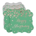 thumbnail image 3 of Inkdotpot Real Rose Gold Foil Happy Birthday Tags Favor Bracket Shape Hang Pack Of 50 Paper Tags, 3 of 6