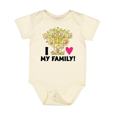 

Inktastic I Love My Family Kids Family Tree Gift Baby Boy or Baby Girl Bodysuit