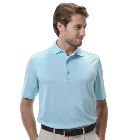 Monterey Club Men's Triangular Emboss Texture Golf Polo Shirt #1219