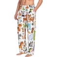 thumbnail image 2 of Easygdp Animal Cartoon Style Men's Pajama Pant, Sleep Elastic Waistband Lounge Pants - Large, 2 of 9