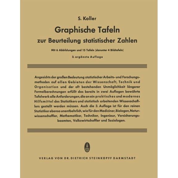 Graphische Tafeln Zur Beurteilung Statistischer Zahlen, (Paperback)