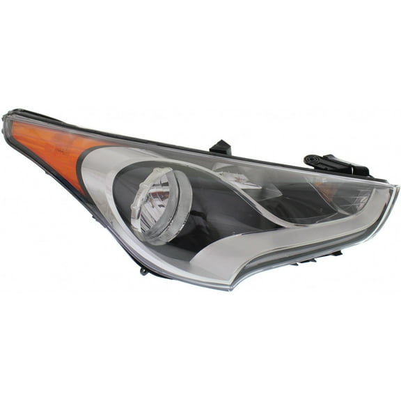CarLights360: For Hyundai Veloster Headlight Assembly 2012 2013 2014 2015 2016 Passenger Side Multireflector Type w/ Bulbs Base ; Hatchback CAPA Certified Replacement For HY2503168