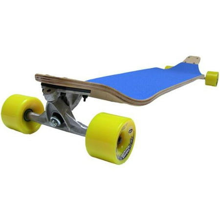 DROPPED drop DOWN LONGBOARD BLUE with 76mm Wheels and Abec 7 Speed