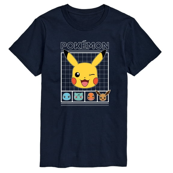 Pokémon - Pokemon Character Grid - Men's Short Sleeve Graphic T-Shirt