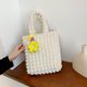 thumbnail image 1 of Bolso de lona con forma de nube, bolso acolchado con personalidad para mujeres/niñas, para viajar, 1 of 7