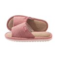 thumbnail image 4 of XFeng Men Linen Fabric Open‑Toe House Slippers Indoor Home Slides, 4 of 4