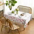 thumbnail image 2 of Valentine Tablecloth 60×84 Inch Rectangular, Red Hearts Green Plants Washable Table Cover for Party Picnic Dinner Decor, 2 of 6
