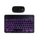 thumbnail image 1 of Teclado Bluetooth retroiluminado sin cables para iPad, tableta, PC y ordenador iOS Negro con Ratón, 1 of 7