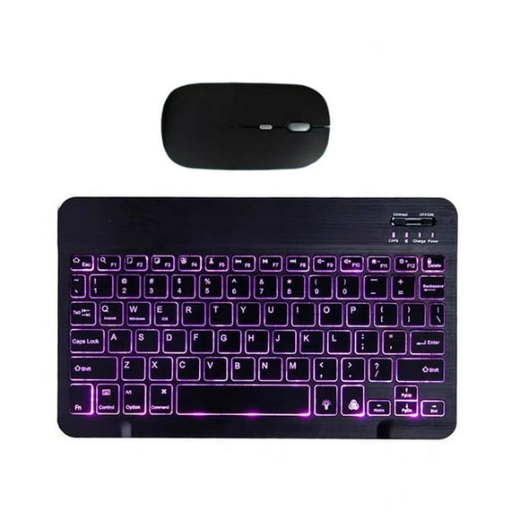 Universal Pulgadas con Retroiluminación Sin Cables para Almohadilla para IOS, Android, de Windows, Interruptores Mecán Negro con Ratón Yotijar Teclado bluetooth