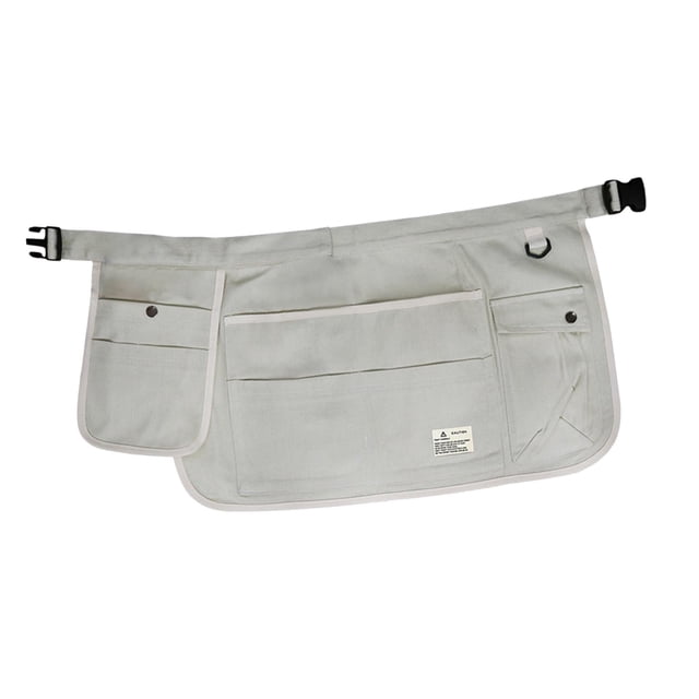 Half Waist Apron Work Apron Convenient Adjustable Utility Belt Utility Waist Bag white