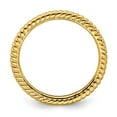 thumbnail image 2 of 925 Sterling Silver Stackable Expressions Gold-plated Twisted Ring Size: 8; for Adults and Teens; for Women and Men, 2 of 5