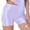 Purple, variant on Womens Shiny Yoga Shorts Glossy Swimming Bottoms Rave Dance Booty Shorts