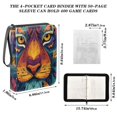 thumbnail image 3 of Game Card Storage Bag Collectible Trading Card Albums The 4-Pocket Card Binder With 50-Page Sleeve Can Hold 400 Game Cards Colorful Tiger, 3 of 6