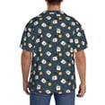 thumbnail image 3 of Gukieu Duck In The Space Print Men's Short-sleeved Shirts, Button-down Pocket Shirts, T-shirts, Beach Vacation Travel Summer Clothing-Large, 3 of 5