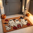 thumbnail image 6 of 35.4x23.6 Inch Ghost Dog Pumpkin Coir Doormat, Spooky Seasonal Fall Halloween Outdoor Welcome Rug, Versatile Durable Home Porch Non Slip Decorative Entrance Mat Gift, 6 of 8