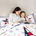 thumbnail image 4 of Manfei Colorful Stars Pattern 7-Piece Twin Bedding Sets,American Texas Stars Bedding Comforter Set,White Red Blue Sheet Sets For Boys Kids,Luxury Bedroom Decor Reversible, 4 of 8