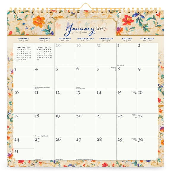 Tuscan Delight 2027 12x12" (Hanging) Wire-O Calendar | Sticker Sheet | BrownTrout
