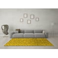 thumbnail image 3 of Ahgly Company Machine Washable Indoor Rectangle Solid Yellow Modern Area Rugs, 2' x 5', 3 of 4