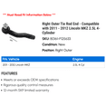 thumbnail image 2 of Right Outer Tie Rod End - Compatible with 2011 - 2012 Lincoln MKZ 2.5L 4-Cylinder, 2 of 2
