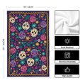 thumbnail image 5 of Sm:)e Suger Skulls Floral Day of The Dead Kitchen Towels Dish Towels, 18x26 Inch Halloween Decoration Hand Towels Set of 2, 5 of 6