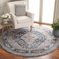 thumbnail image 2 of SAFAVIEH Rosewood Zander Medallion Area Rug, Ivory/Blue, 6'7" x 6'7" Round, 2 of 7