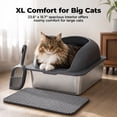 thumbnail image 6 of Alvantor Stainless Steel XL Enclosed Cat Litter Box with Lid, Anti-Leakage and High Sided, 6 of 7