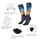 thumbnail image 3 of Fotbe Cosmic Irises At Twilight Calcetas Divertidas Estampadas para Hombre y Mujer, Calcetas de Algodón hasta la Rodilla para Caminar, Correr, Enfermería y Embarazo, 3 of 6