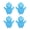 Blue, variant on Colorful Mixed Color Easter Chick Cutlery Holder Bag 4-Piece Set For Tableware Knife Fork Party Accessories