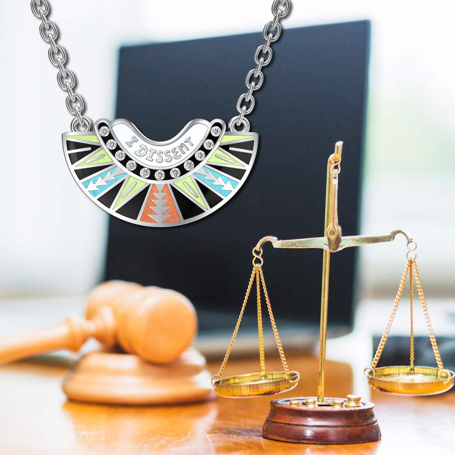 AOBOCO RBG Dissent Collar Necklace 925 