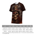 thumbnail image 6 of LAOLIUSN Men's 3D Skull Graphic T Shirt, All Over Print Short Sleeve Crewneck Tee, 88% Polyester 12% Spandex, Casual Novelty Streetwear Tops, S-4XL, 6 of 7