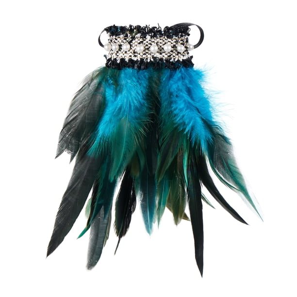 Lucakuins - Muñequeras de plumas, pulseras de plumas, pulsera para mujer, disfraz de Halloween, cosplay Lucakuins moda