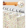 thumbnail image 4 of Vintage Rustic Floral Pink Purple Roses Flowers Leaves Beige Shower Curtain Set ，Waterproof Fabric Shower Curtains Shower Curtains for Bathroom,Bathroom Decor 36"x72", 4 of 7