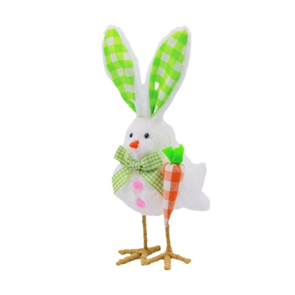 OAVQHLG3B Easter Birds Figurine Ornaments with Rabbit Ears & Long Leg and Bow, Easter Decorations for Home, Spring Easter Fabric Bird Cartoon Doll, Home Decor Easter Party Idea Gift
