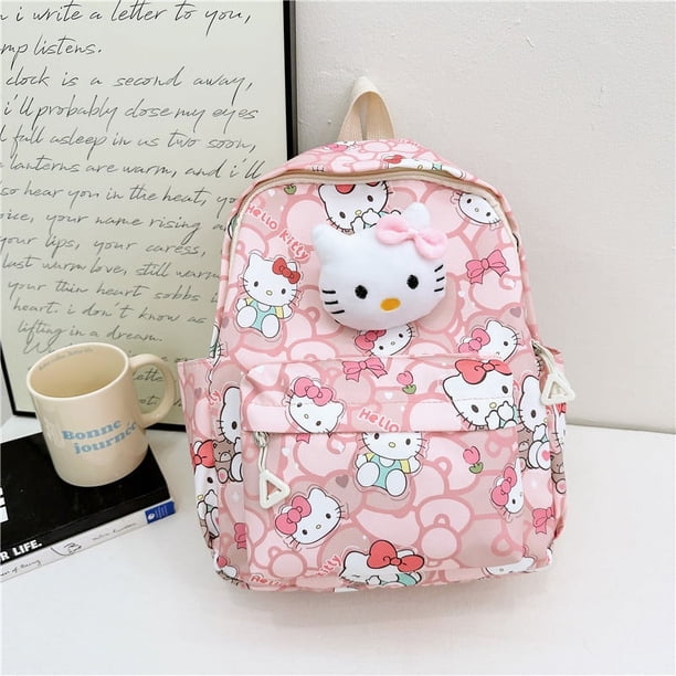 Mochila Kawaii Sanrio Pochacco con dibujos animados, mochila escolar para niñas y estudiantes, mochila con protector de columna para niños, mochila escolar de regalo