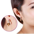 thumbnail image 4 of Uloveido Yellow CZ Stone Love Heart Hook Leverback Earrings for Women Dangling Earrings for Sensitive Ears Platinum Plated BME131, 4 of 7