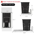 thumbnail image 3 of Pull Out Trash Can Under Cabinet,Stainless Steel Heavy Duty Under Sink Trash Can Kit for 30L Trash Can,Adjustable Slide Out Shelf for Waste Can Under Kitchen Sink,Trash Can NOT INCLUDED, 3 of 7