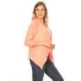 thumbnail image 2 of Women's Solid Basic Casual Draped Neck Open Front Ruched Sleeve Outerwear Vest Cardigan, 2 of 5